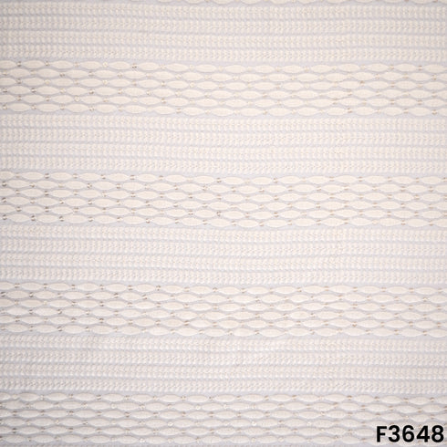Dyeable Thread Sequins Embroidered Georgette Fabric-F3648